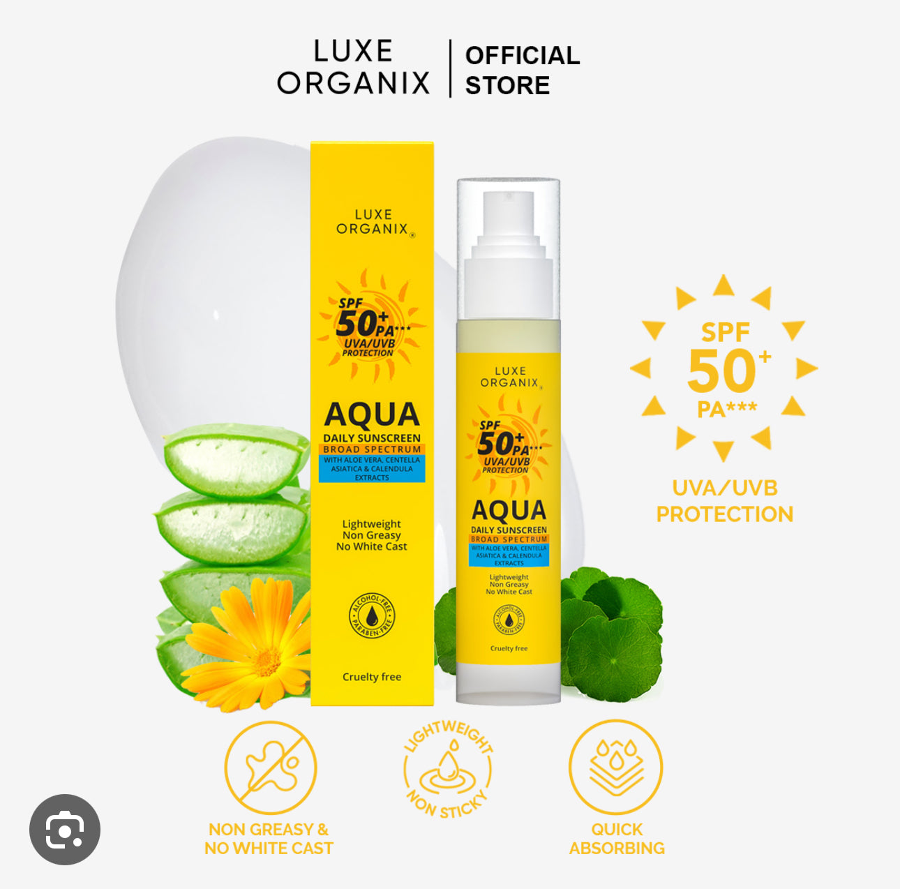 Luxe Organix Aqua Daily Sunscreen 50ml