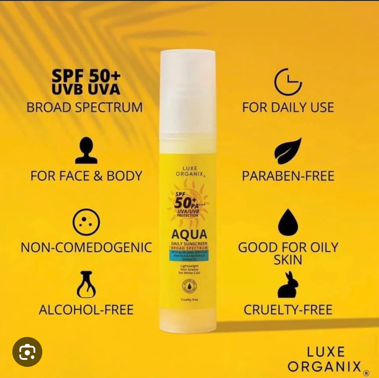 Luxe Organix Aqua Daily Sunscreen 50ml