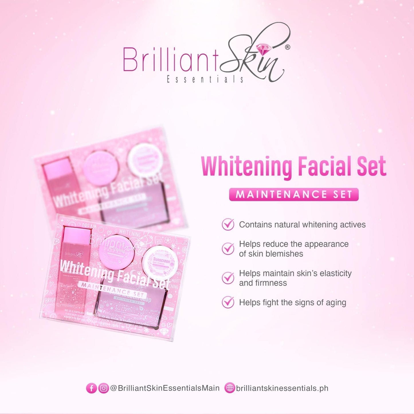 Brilliant Whitening Facial set (Maintenance set)