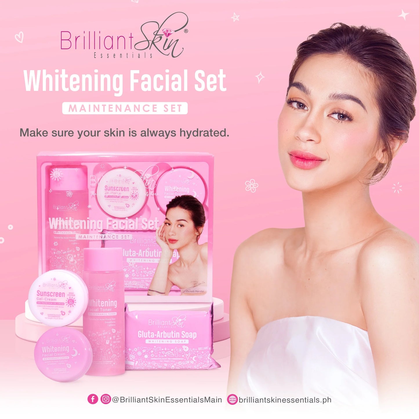 Brilliant Whitening Facial set (Maintenance set)