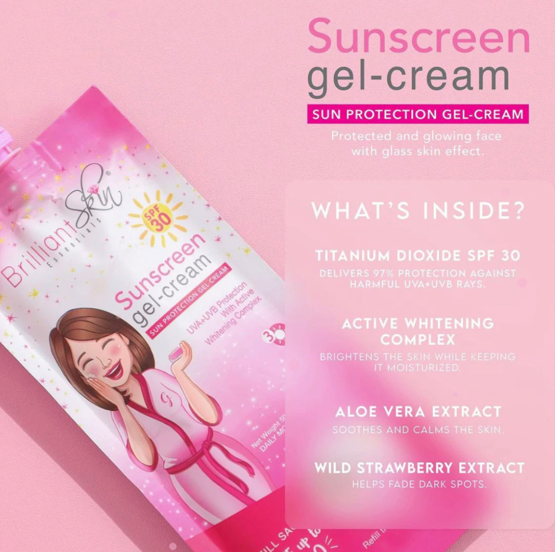 Brilliant Sunscreen Gel Cream 50g “NEW PACKAGING “